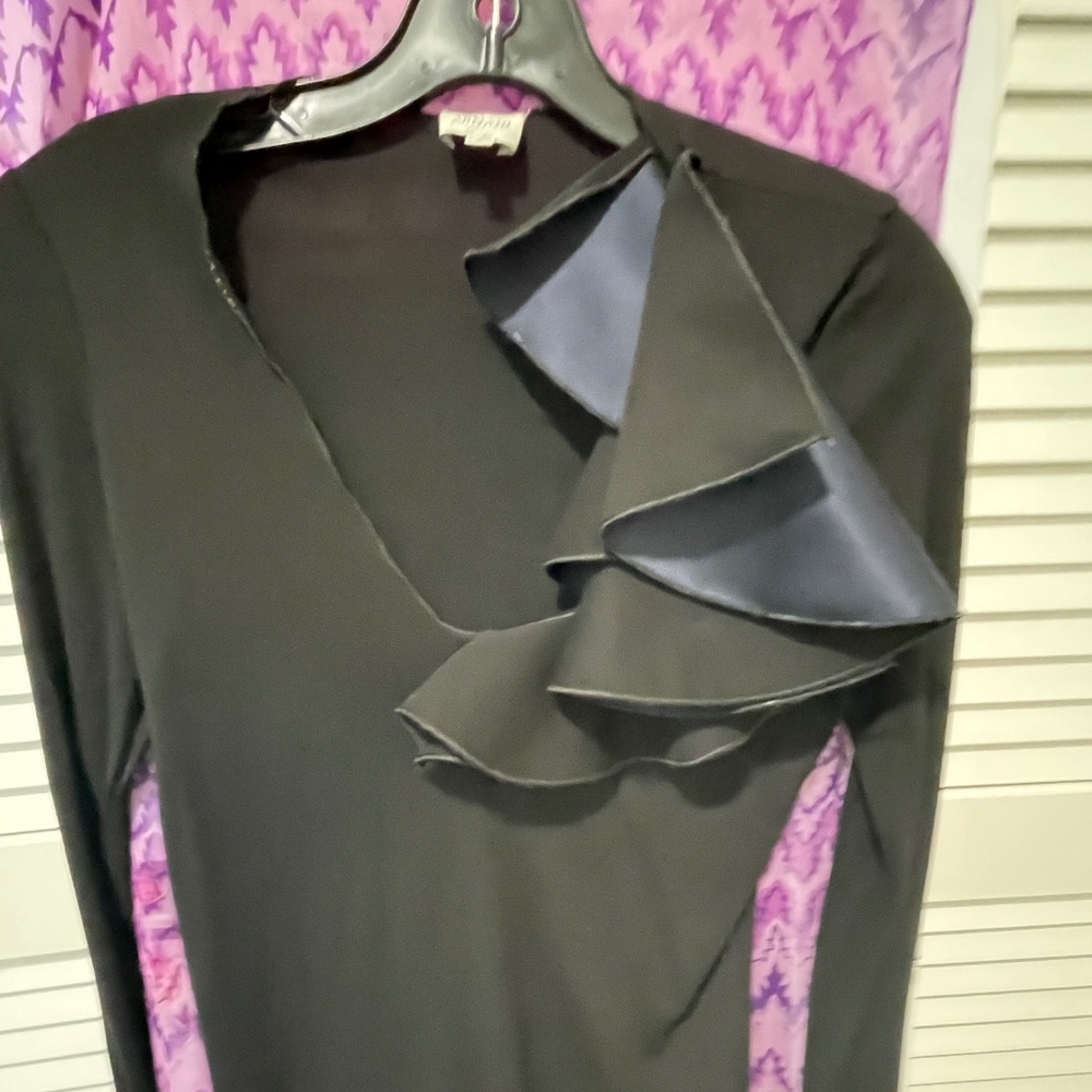 ARMANI COLLEZIONI SIZE 8 Ladies Top Black